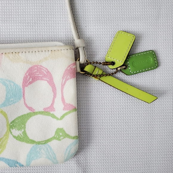 COACH Wristlet White Multi-Color CC Scribble Wristlet - Picture 7 of 15